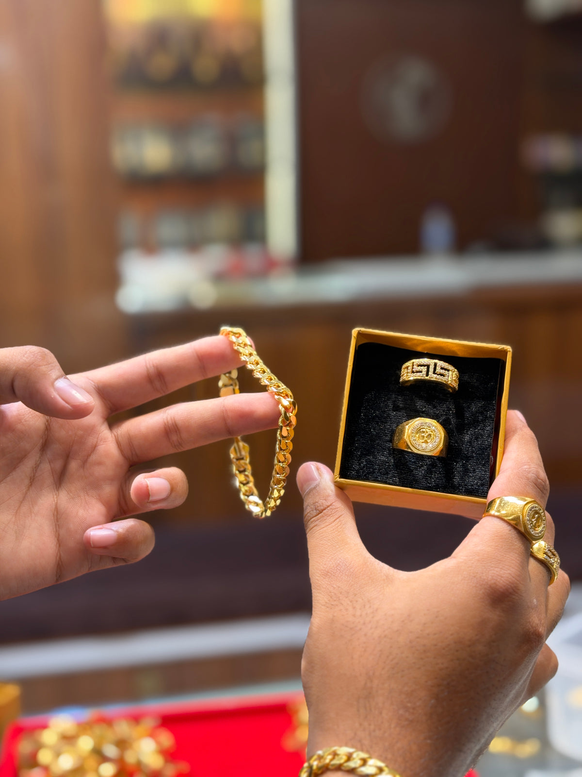 2 rings + 1 cubin braslet
