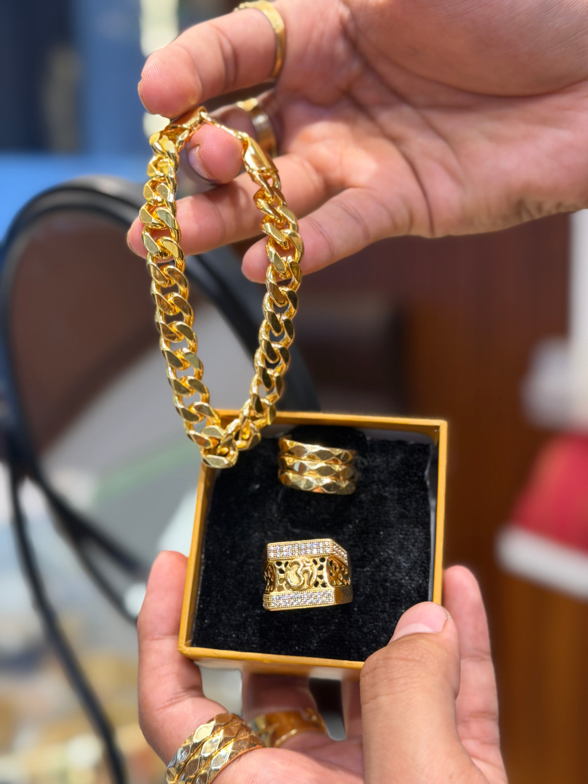 Cubin braslet + ( 2 rings combo )