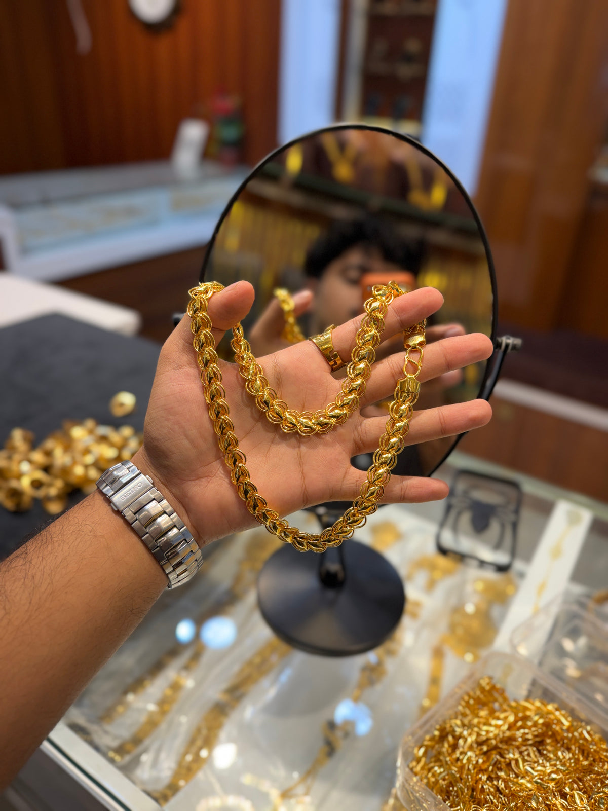 Lotus chain + om rings