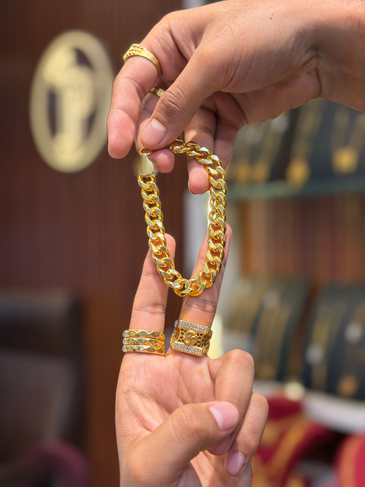 Cubin braslet + ( 2 rings combo )