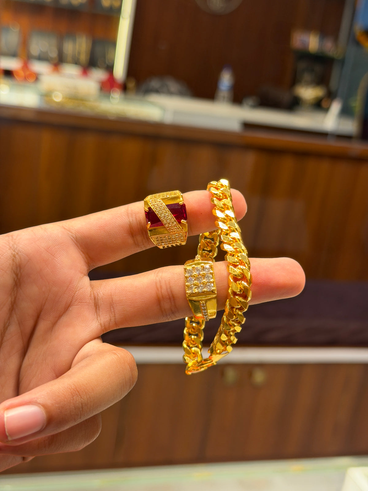 2 rings + 1 cubin braslet