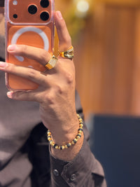 Rudraksha bracelet + 2 rings